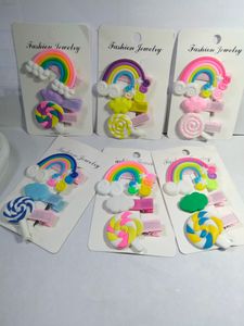 Candy Rainbow Hair Clips for Girls - Set Of 18