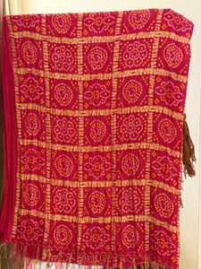 Vibrant Pink Bandhani Saree