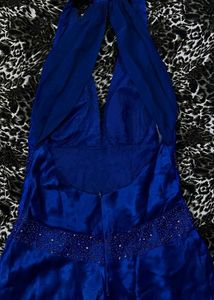 Halter neck Low back Beaded Embellished Dress
