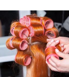 Pink Self-Grip Hair Rollers