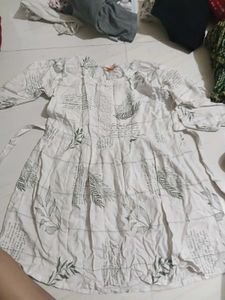 Elegant White Printed Kurta for Women