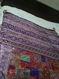 Embroidered Silk Saree with stones