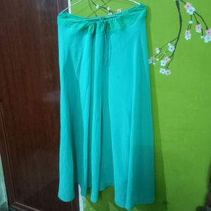 SEAGREEN GEORGETTE Suit Set With Circular Plazzo