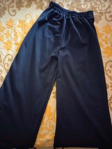 Navy Blue Wide Leg Sweatpants