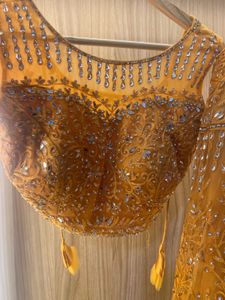 Embroidered Yellow Lehenga Skirt