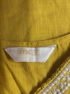 Embroidered Yellow Kurta