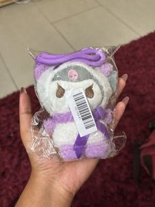 Cute Purple Kuromi Plush Charm + Keychain