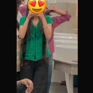 Free delivery Green Ruffle Blouse