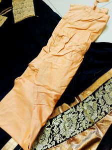Elegant Black anarkali partywear  Kurta Set with P