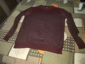 Burgundy Striped Sweater