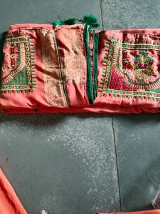 Embroidery Saree &amp;free Gift