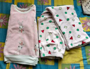 Cute Pink Cartoon Pajama Set