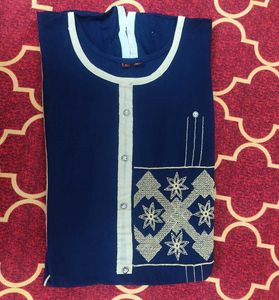 Elegant Navy Blue Kurta
