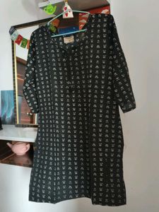 Black Printed Kurta