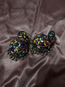 Boho Multicolor Jhumka Earrings