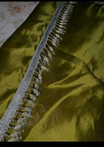 Olive Green Embellished Ethnic Dress