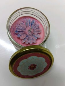 Handmade Floral Lotus  fregence Jar Candle