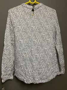 HERE &amp; NOW Chic Polka Dot Long Sleeve Top
