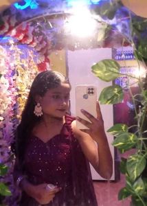 Maroon Sequin Ethnic Gown size- S