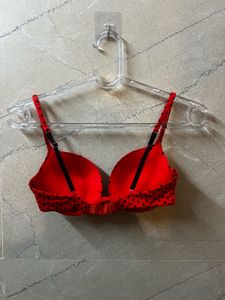 La Senza Orange Polka Dot Padded Underwire Bra