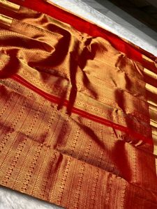 Elegant Red &amp; Gold Silk Saree