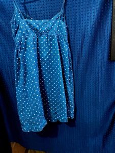 Blue Heart Print Cami Dress
