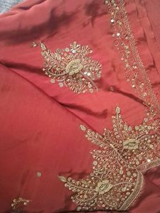 Embellished heavy work Space Silk Saree