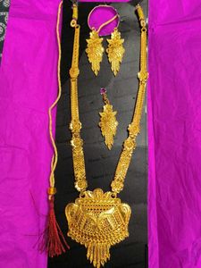 Gold Plated Necklace Set 3 In 1