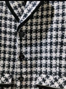 korean Tweed Blazer Jacket