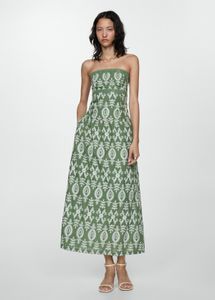 MANGO embroidered sheath dress