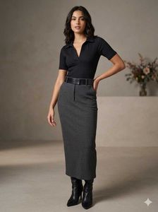 Chic Black Bodysuit With Collar