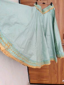 Beautiful Light Blue Ethnic Skirt
