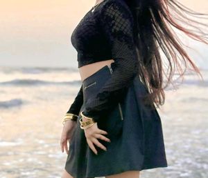 Sheer Black Long Sleeve Crop Top