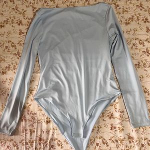 Light Blue Long Sleeve Bodysuit