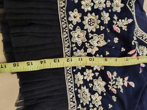 Navy Blue Embroidered Lehenga Choli Set