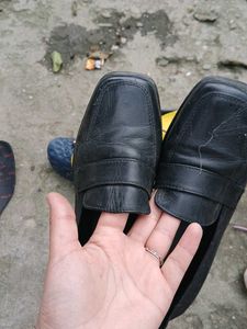 Classic Black Leather Loafers