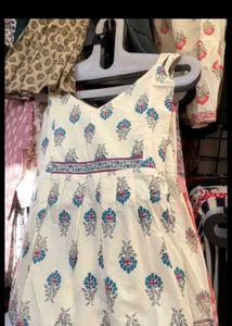 Cream Floral Kurti