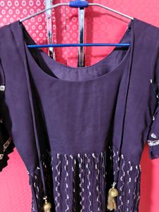 Elegant Purple Kurta &amp; Sharara Set with Dupatta