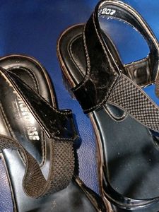 Stylish Black Patent Sandals