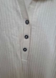 Ribbed Polo Shirt - Casual Style