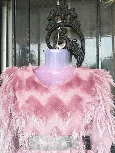 🌷Pink Fluffy Zigzag Dress🌷