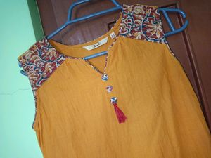 Branded Beautiful Cotton Kurta With Patch Pocket💛