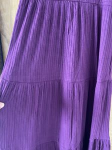 Purple Tiered Midi Dress