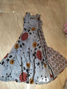 Beautiful handmade Floral Print Anarkali Kurta