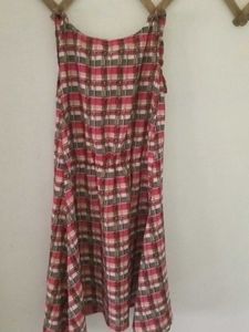 Vintage Plaid Maxi Dress