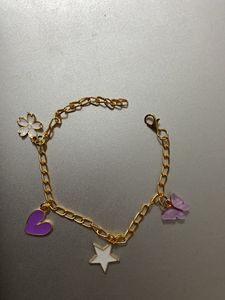 Gold Chain Charm Bracelet