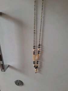 Elegant Short Black Bead Gold Mangalsutra New
