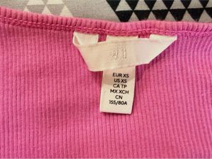 Pink Ribbed Cropped Top