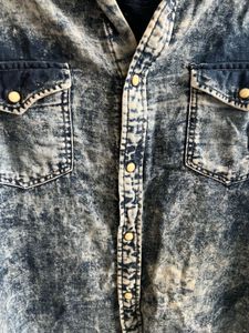 Men's Acid Wash Denim Shirt