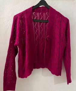 Chic Pink Knit Cardigan